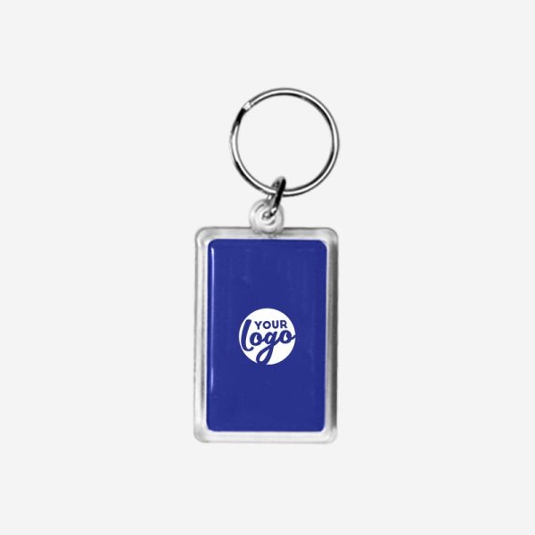 REF CK56 DOMED RECTANGLE KEYRING ROYAL BLUE