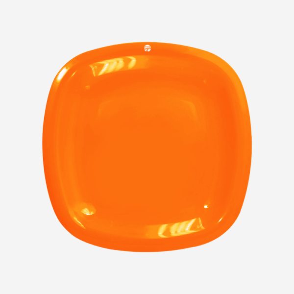 Ref 1633 Lumo Square Plate Orange