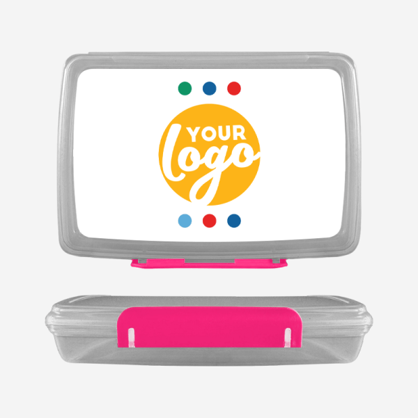 Ref 1758 Clear Lumo Hinged Lunchbox Sticker – Magenta