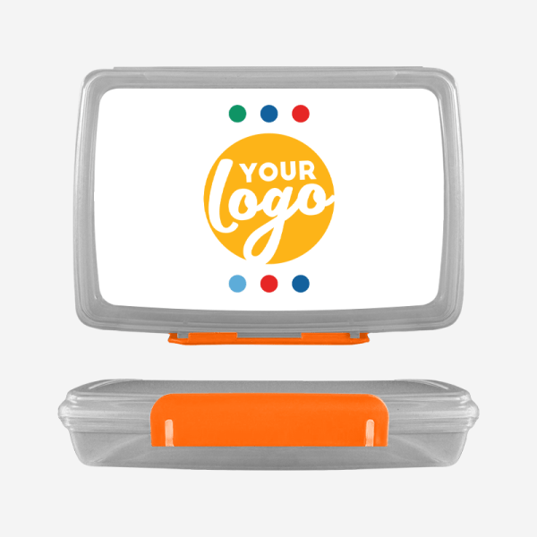 Ref 1758 Clear Lumo Hinged Lunchbox Sticker – Orange