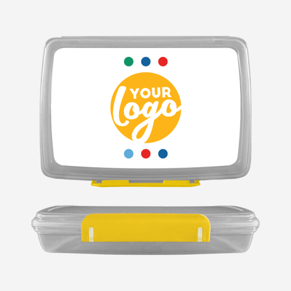 Ref 1758 Clear Lumo Hinged Lunchbox Sticker – Yellow