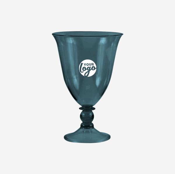 REF 1245PS TULIP GOBLET PS CLEAR 340ML CHARCOAL