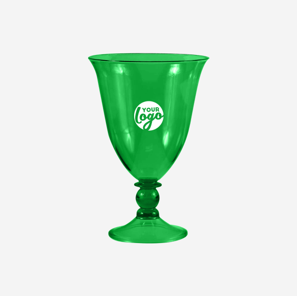 REF 1245PS TULIP GOBLET PS CLEAR 340ML EMERALD GREEN