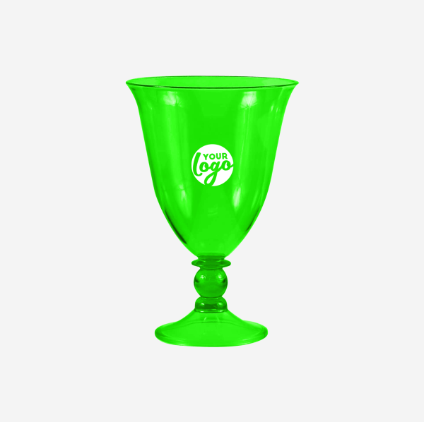 REF 1245PS TULIP GOBLET PS CLEAR 340ML LIME NEON GREEN