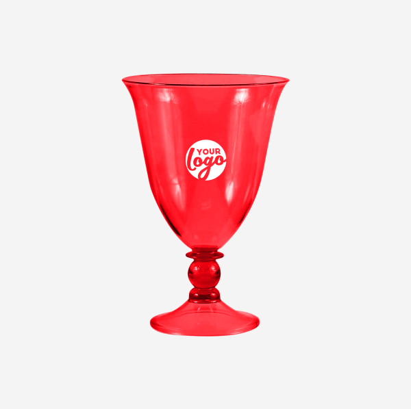 REF 1245PS TULIP GOBLET PS CLEAR 340ML RED