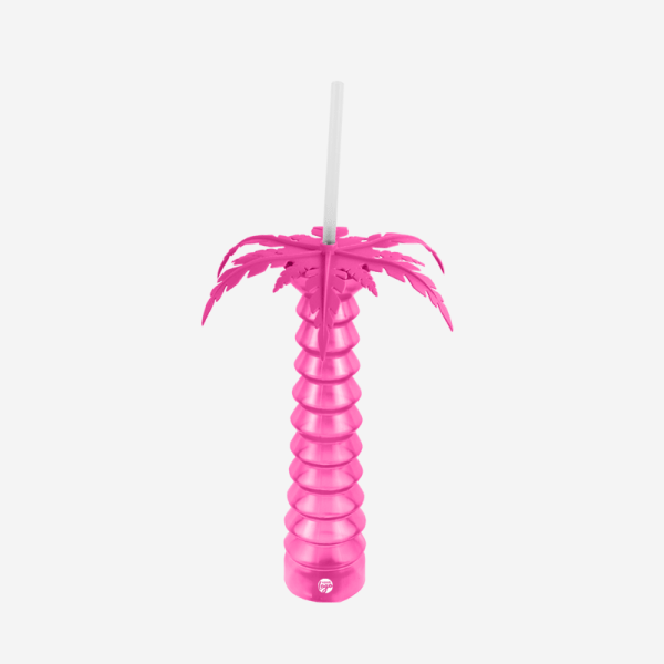 REF 1328 PALM TREE YARD GLASS 500ML MAGENTA