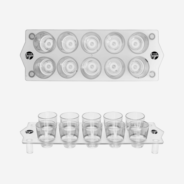 Shot Glass Straight Tray 1 REF 417 TOT STRAIGHT TRAY GLASS CLEAR
