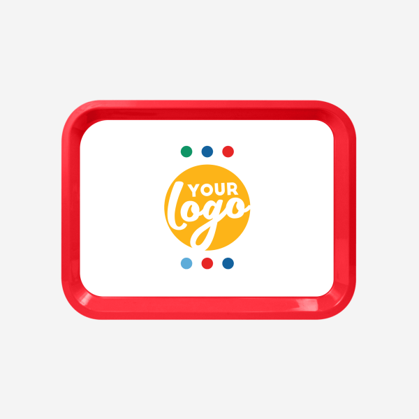 REF 781 MEDIUM RECTANGULAR TRAY RED STICKER