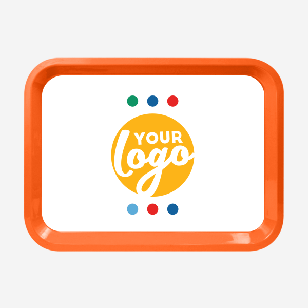 REF 782 LARGE RECTANGULAR TRAY ORANGE STICKER n