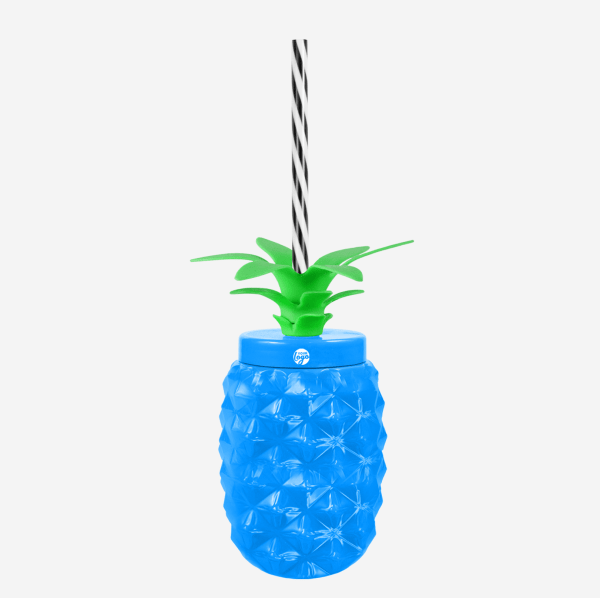 Ref 1456 Pineapple Tumbler 500ml Pad Print Cyan