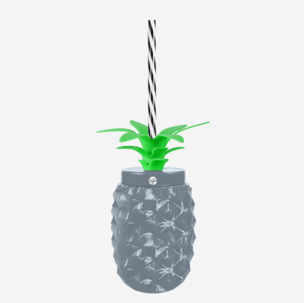 Ref 1456 Pineapple Tumbler 500ml Pad Print Grey