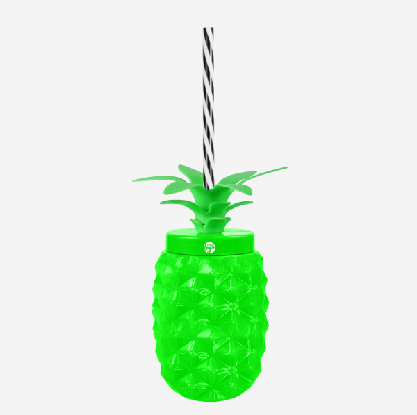 Ref 1456 Pineapple Tumbler 500ml Pad Print Neon Green