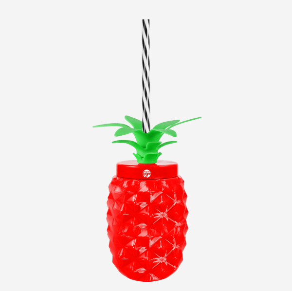 Ref 1456 Pineapple Tumbler 500ml Pad Print Red