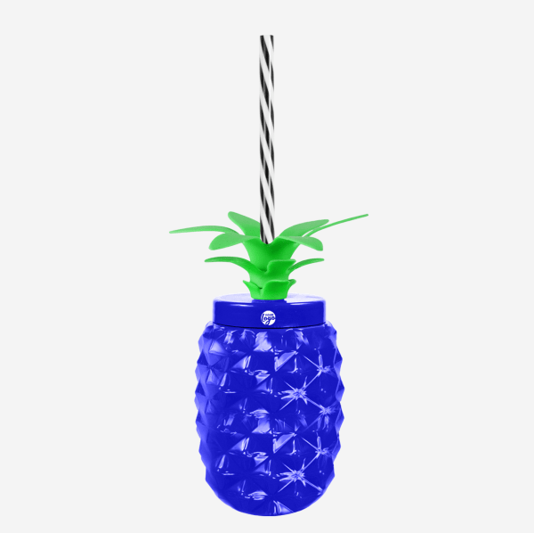 Ref 1456 Pineapple Tumbler 500ml Pad Print Royal Blue