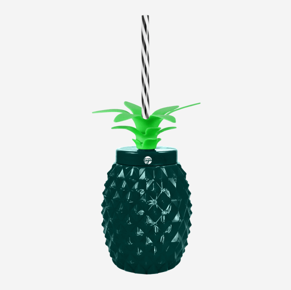 Ref 1466 Pineapple Tumbler 750ml Pad Print Bottle Green