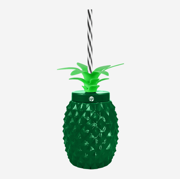 Ref 1466 Pineapple Tumbler 750ml Pad Print Emerald Green