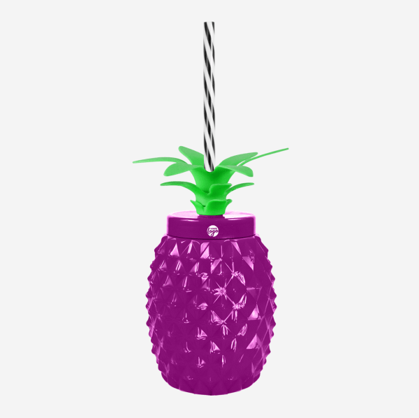 Ref 1466 Pineapple Tumbler 750ml Pad Print Grape