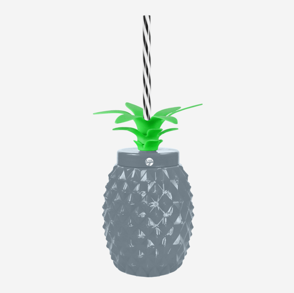 Ref 1466 Pineapple Tumbler 750ml Pad Print Grey