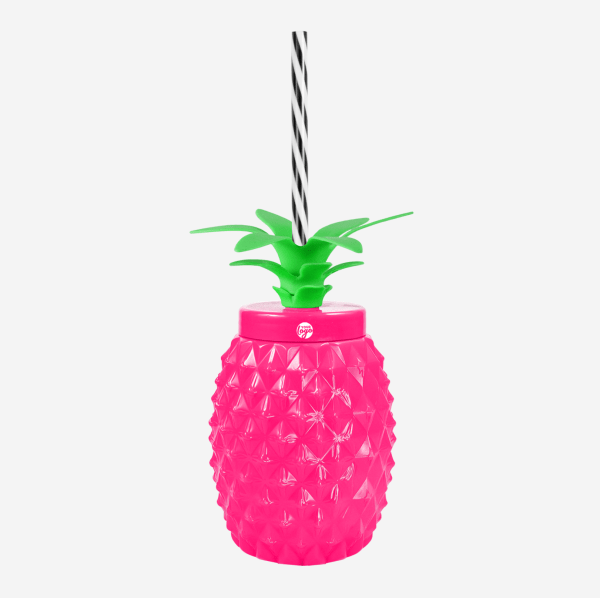 Ref 1466 Pineapple Tumbler 750ml Pad Print Magenta