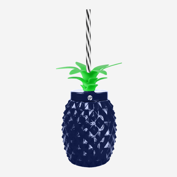 Ref 1466 Pineapple Tumbler 750ml Pad Print Navy Blue