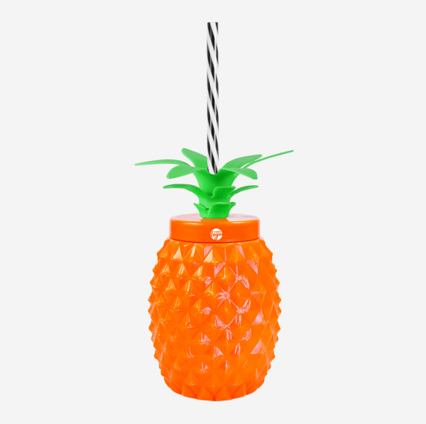 Ref 1466 Pineapple Tumbler 750ml Pad Print Orange