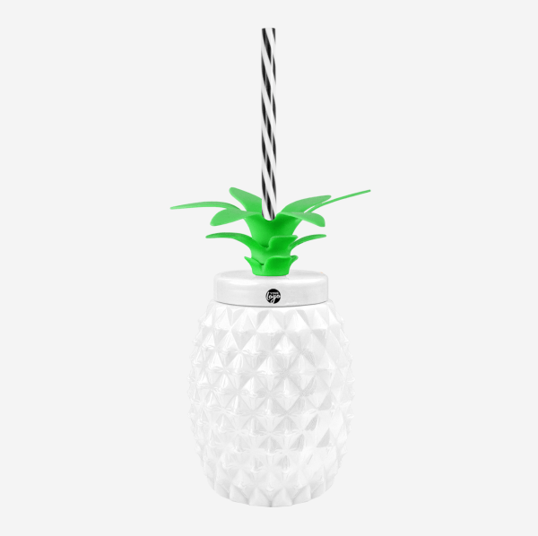 Ref 1466 Pineapple Tumbler 750ml Pad Print White