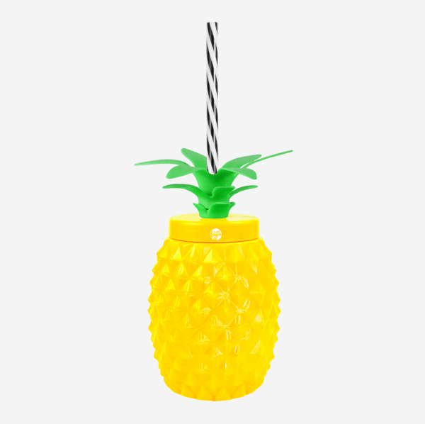 Ref 1466 Pineapple Tumbler 750ml Pad Print Yellow