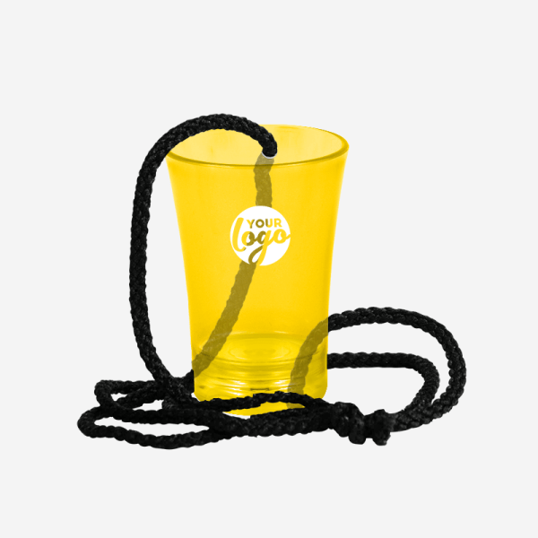 Ref 728 Shot Glasses 50ml With Cord – Clear Yellow