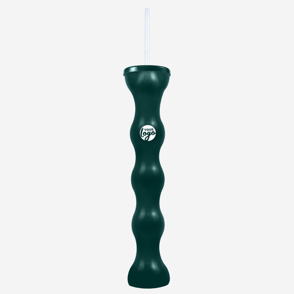 Ref 741 Lumo Bubble Yard Glass 600ml Bottle Green