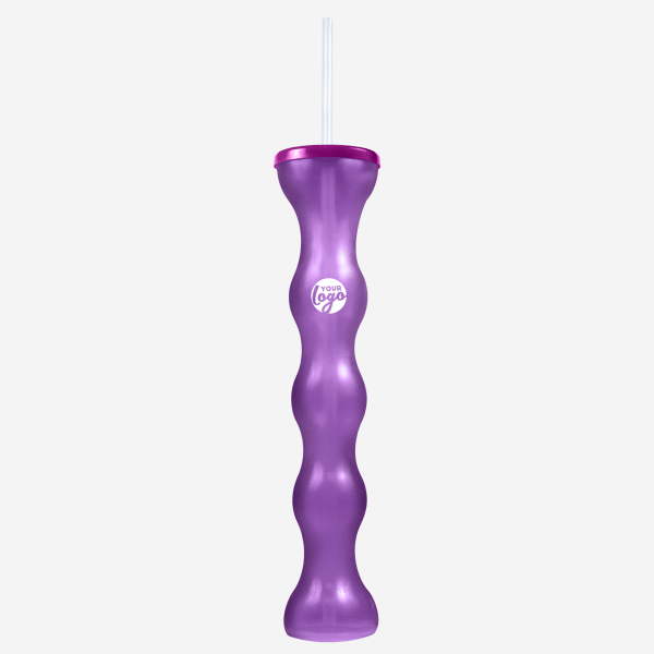 Ref 741 Lumo Bubble Yard Glass 600ml Clear Grape