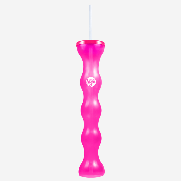 Ref 741 Lumo Bubble Yard Glass 600ml Clear Magenta