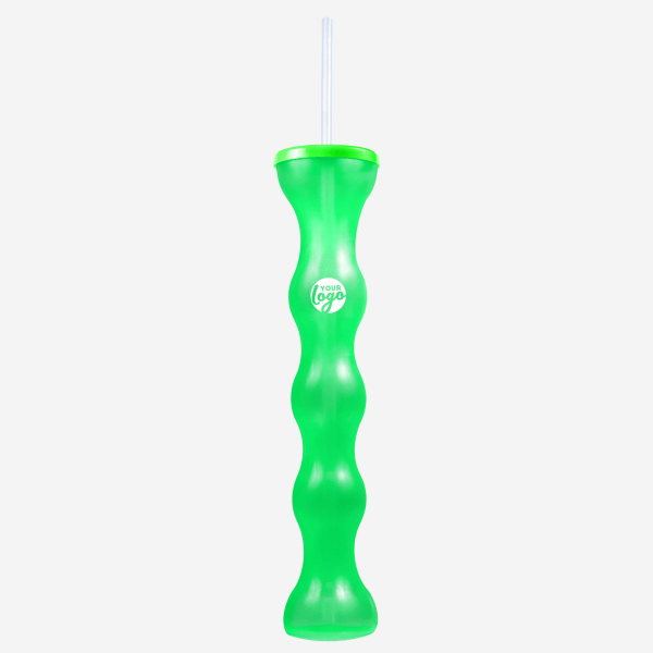 Ref 741 Lumo Bubble Yard Glass 600ml Clear Neon Green