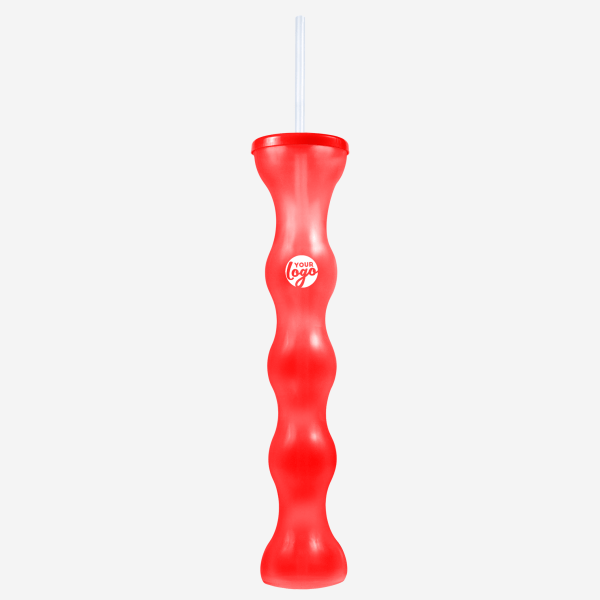 Ref 741 Lumo Bubble Yard Glass 600ml Clear Red