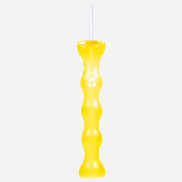 Ref 741 Lumo Bubble Yard Glass 600ml Clear Yellow