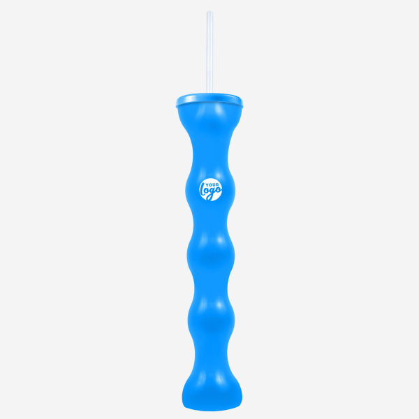 Ref 741 Lumo Bubble Yard Glass 600ml Cyan
