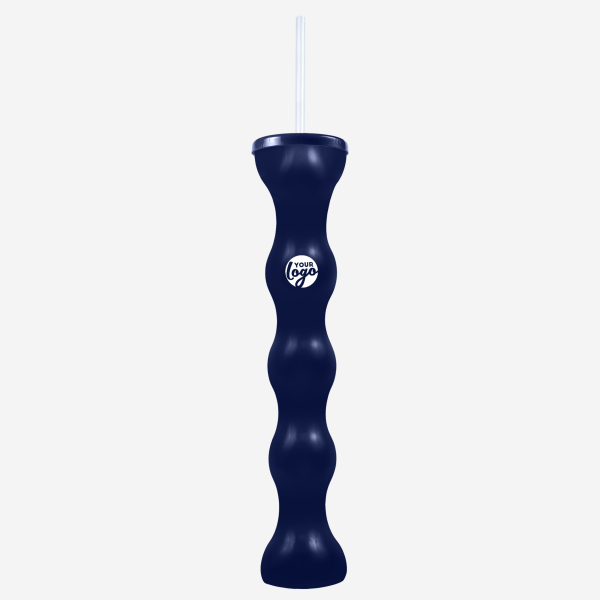 Ref 741 Lumo Bubble Yard Glass 600ml Navy Blue