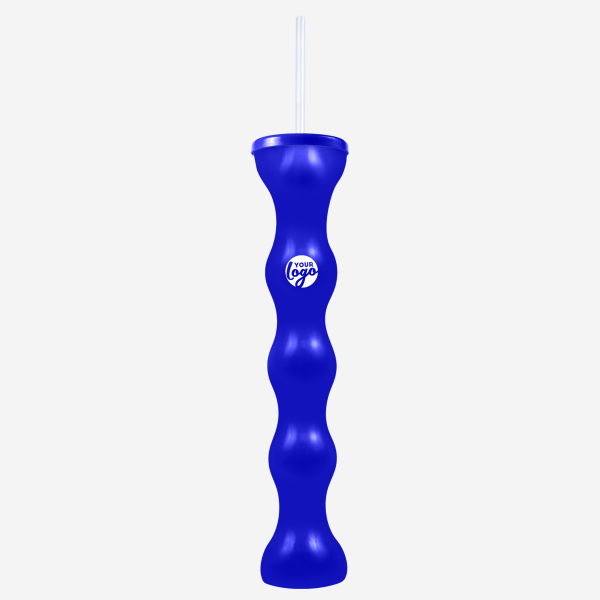 Ref 741 Lumo Bubble Yard Glass 600ml Royal Blue
