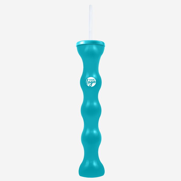 Ref 741 Lumo Bubble Yard Glass 600ml Turquoise