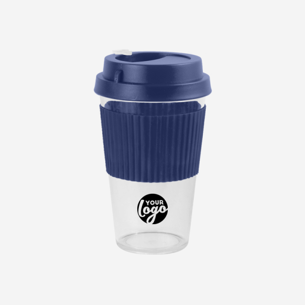 REF 1091PS SLEEVE TRAVEL MEDIUM CUP 450ML NAVY BLUE