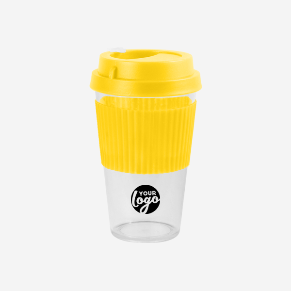 REF 1091PS SLEEVE TRAVEL MEDIUM CUP 450ML YELLOW
