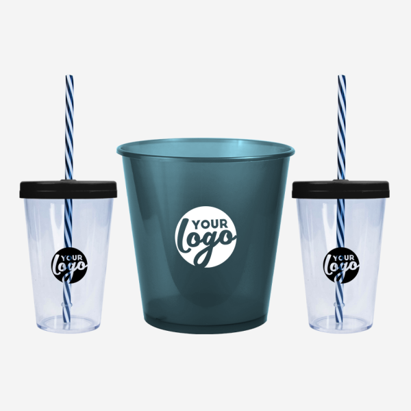 REF 1316 MOVIE NIGHT COMBO 1 POPCORN BUCKET X2 PS CANDY CUPS BLACK