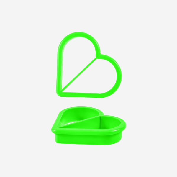 REF 1672 LUMO HAERT SHAPED SANDFWICH CUTTER LIME NEON GREEN