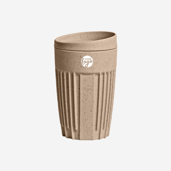 Ribbed Coffee Cup 350ml 17 REF 1740 LUMO RIBBED COFFEE TUMBLER 350ML STONEWARE LATTE