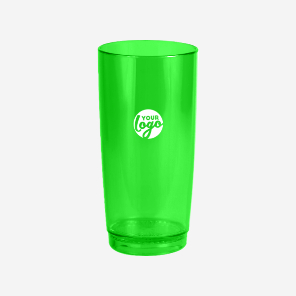 REF 446 WILLY GLASS 385ML LIME NEON GREEN