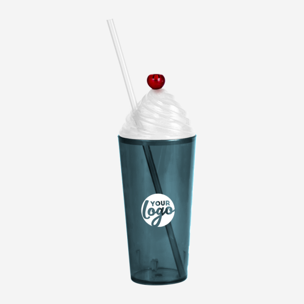 Sundae Cherry Tumbler 600ml - Clear 2 REF 464PS LUMO SUNDAE TUMBLER 600ML CHARCOAL 1