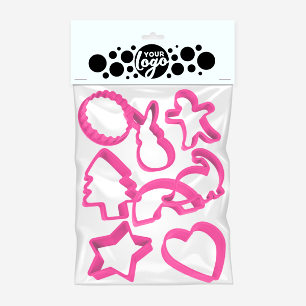 REF 1635 COOKIE CUTTERS IN BOPP BAG MAGENTA