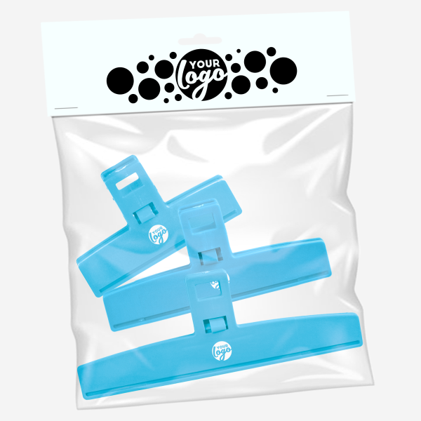 Food Bag Clip Set of 3 7 REF 1666 LUMO FOOD BAG CLIPS SET OF 3 CYAN