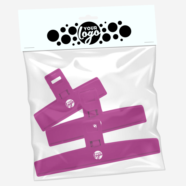 Food Bag Clip Set of 3 15 REF 1666 LUMO FOOD BAG CLIPS SET OF 3 GRAPE