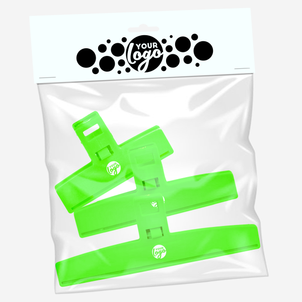 Food Bag Clip Set of 3 10 REF 1666 LUMO FOOD BAG CLIPS SET OF 3 LIME NEON GREEN