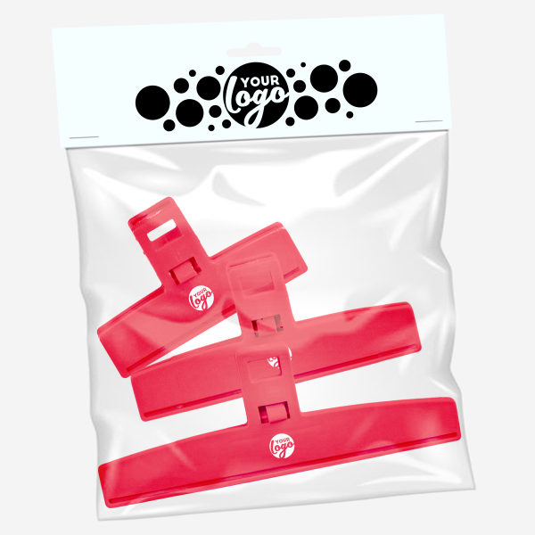 Food Bag Clip Set of 3 1 REF 1666 LUMO FOOD BAG CLIPS SET OF 3 RED